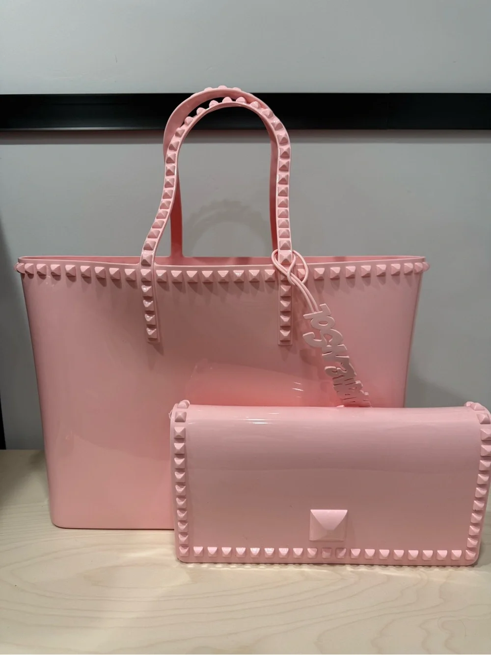 Carmen Sol Angelica Tote & Nora Pouch light pink